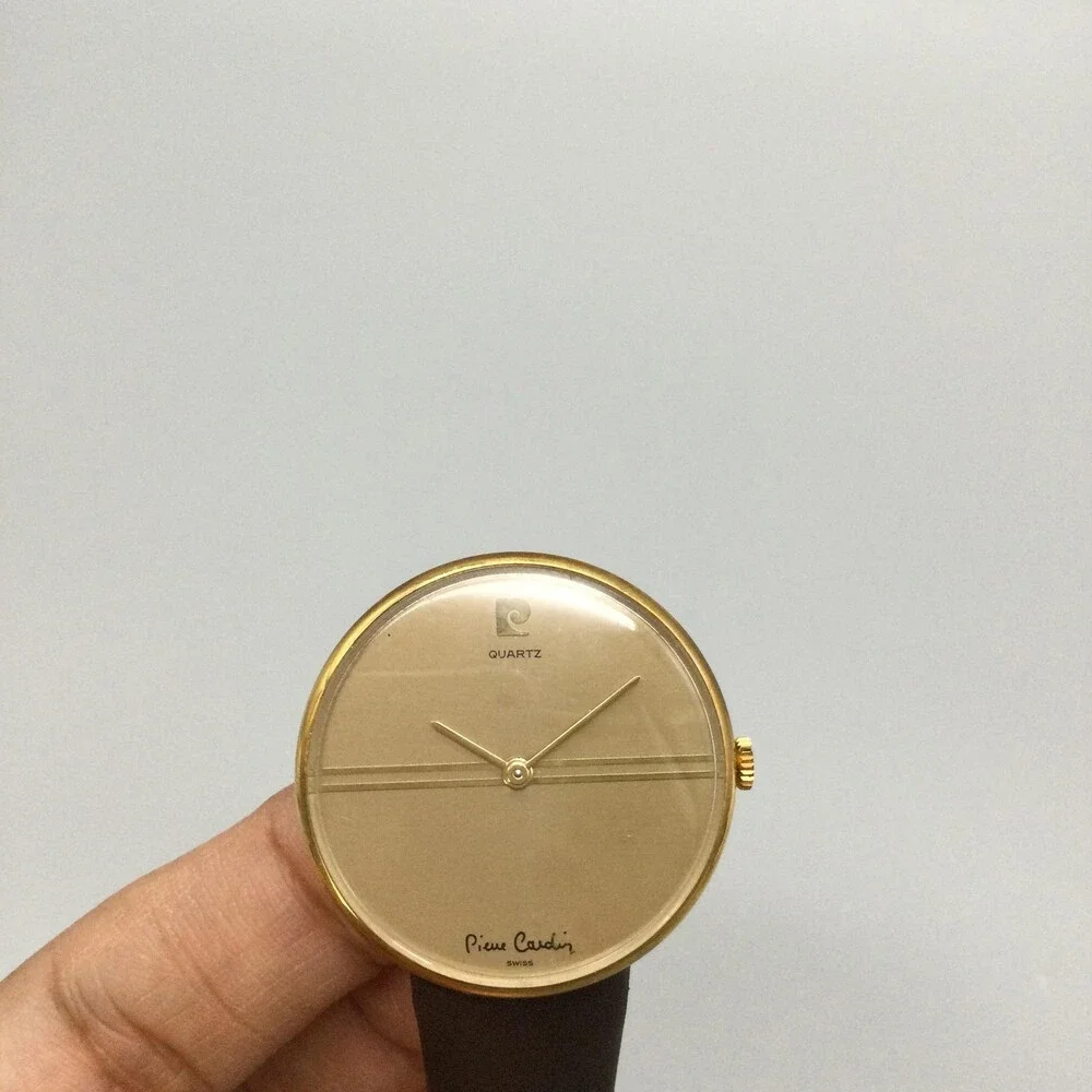Vintage Pierre Cardin Chromachron Mens Watch 32mm Quartz NOT RUNNING FOR PARTS